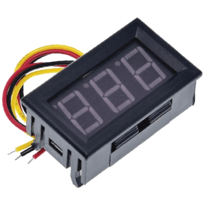 VOLTIMETRO DIGITAL DC 3 DIGITOS CON CARCASA NEGRA GRANDE